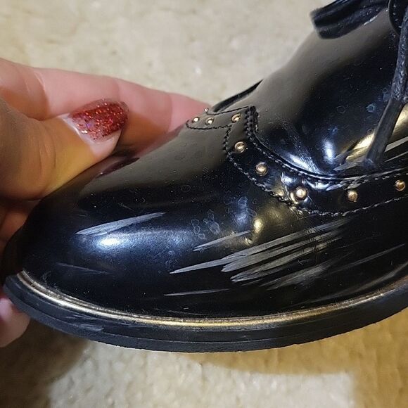 Midnight Velvet Loafer with studs. Size 7.5 - Picture 3 of 7